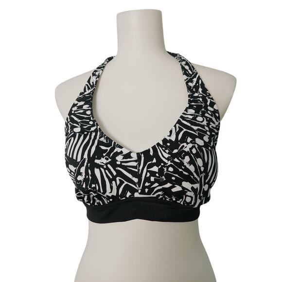 Reel Legends Other - Reel Legends Black White Halter Bikini Top NWT Size 10 spring summer beach